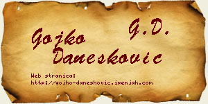 Gojko Danesković vizit kartica
